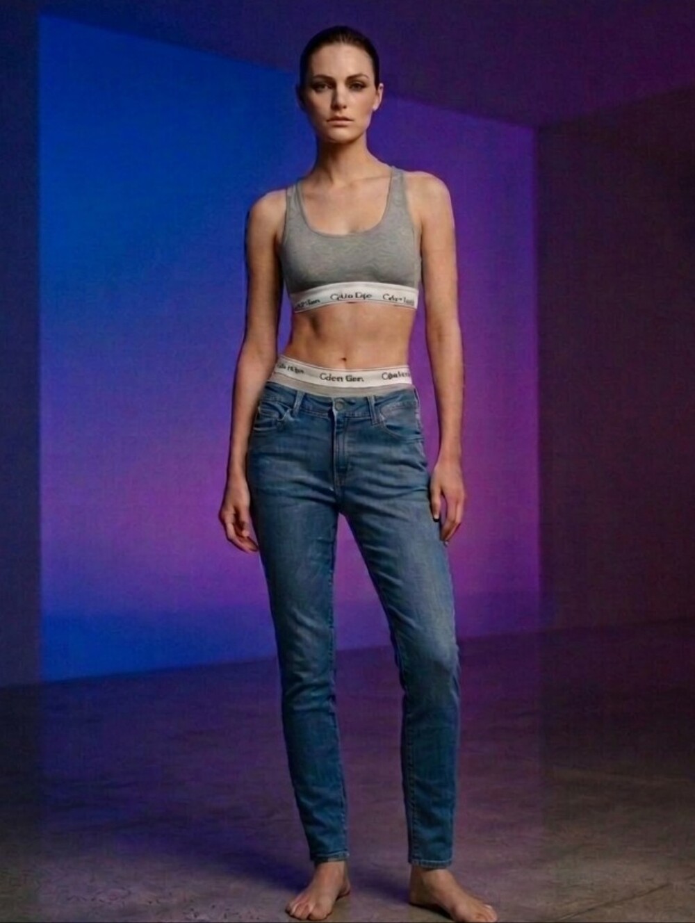 NWT Calvin Klein Shape Skinny Jeans W/ Rhinestone Rivets Size 16/33